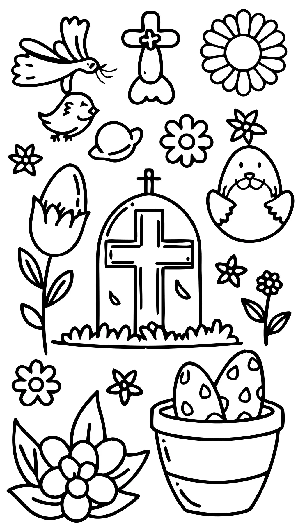 coloriage de Pâques bible